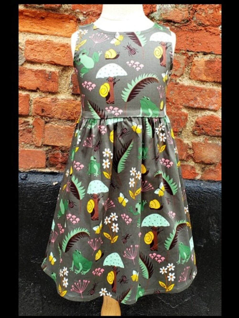 Kids Froggie Garden Print Dress